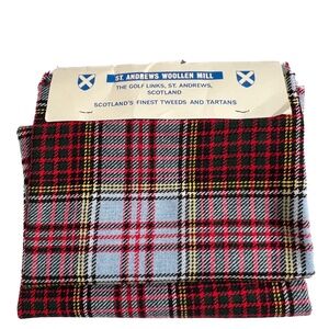 ST. ANDREWS WOOLLEN MILL Fabric Anderson Plaid Tartan 3/4 yd x 60 NEW Wool Blend
